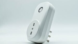 Wi-Fi smart plug used in apartment kitchen